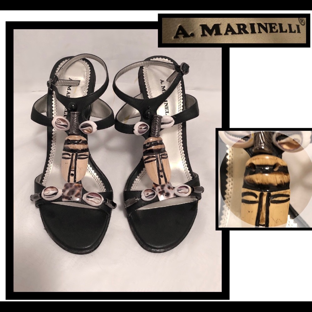 A. Marinelli “Rite” Wedge Sandals